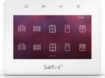Panel alarmi Satel INT-TSG2R-W, ekran me prekje 4.3", lexues Mifare 13.56MHz, i bardhë
