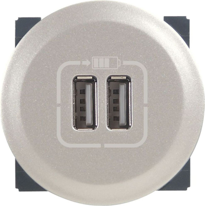 Prizë USB Legrand Celiane, 2x USB Type A, 3A, gri