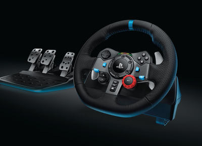 Timon dhe pedale për lojëra Logitech G G29, të zeza