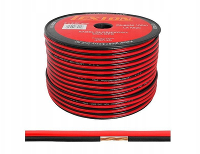 Kabëll altoparlanti Lexton Speaker Cable, 2x2.5mm² CCA, 2m, e kuqe e zezë