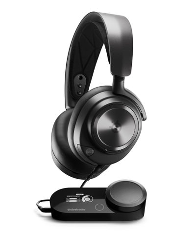Headset gaming SteelSeries Arctis Nova Pro, me kabllo, GameDAC Gen 2, i zi