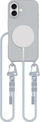 Maskë mbrojtëse Tech-Protect Magnecklace MagSafe për iPhone 16, me varëse, gri Crayon