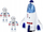 Lodër anije kozmike Spaceship Cosmonaut, me drita dhe zëra, e bardhë
