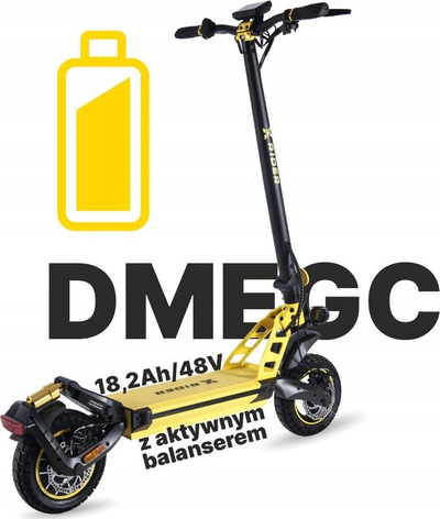 Trotinet elektrik Xrider F10, 800W, me rrota 10", i verdhë e zi