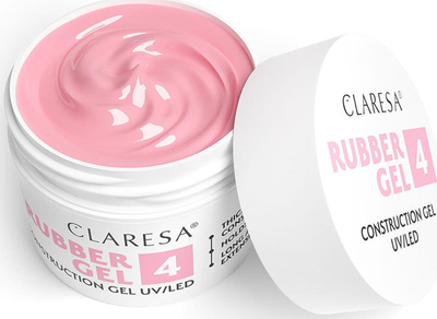 Xhel ndërtues për thonj Claresa Rubber Gel, UV LED, 12g, nuanca 04