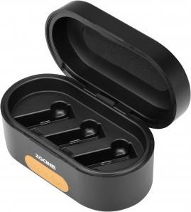 Kuti karikimi ANDYCINE ZG-R30 për Rode Wireless Go, 3 vende karikimi, porta USB, e zezë