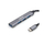Hub i jashtëm USB Spacer, 1x USB 3.0 edhe 3x USB 2.0, lidhje Type C, kabllo 1m, trup alumini