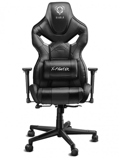 Karrige gaming Diablo X-Fighter Normal Size, mbështetëse ergonomike, lëkurë HDS, e zezë