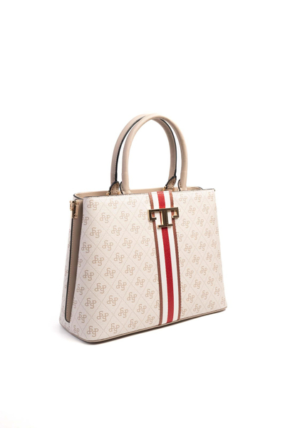 Çantë dore Silver&Polo, krem/kuqe