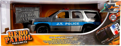 Lodër makinë policie Jada Hero Patrol 2010 Chevy Tahoe, die cast, për kalama 8+, gri