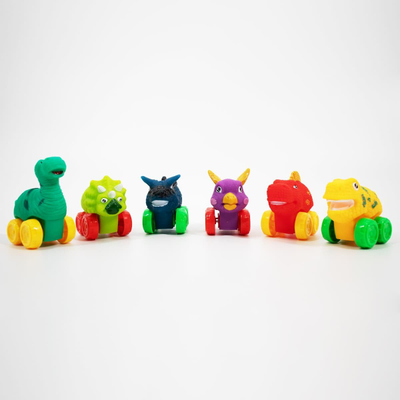 Lodër makinë dinosauri pa markë Dinosaur Car Mix, plastikë, shumëngjyrëshe
