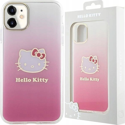 Mbulesë telefoni Hello Kitty HKHCN61HDGKEP, për iPhone 11 XR 6.1", hardcase TPU, rozë me gradient