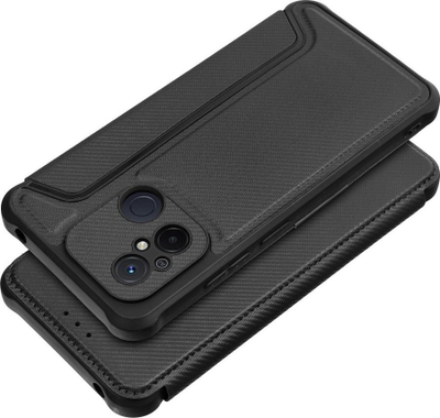 Futrollë libri Razor për Xiaomi Redmi 12C, magnetike, me xhep karte, e zezë