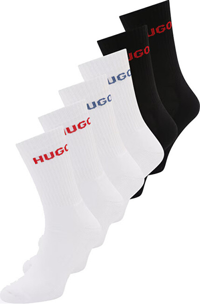 Çorape për meshkuj Hugo Boss, 6 palë, të bardha/ të zeza