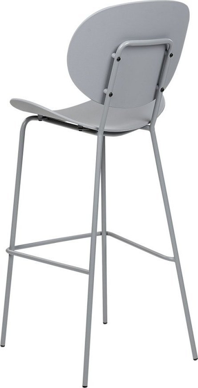 Set karrigesh bar Beliani Shonto, 2 copë, lartësi bar, gri e çelët