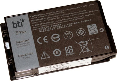 Bateri industriale BTI J7HTX, 4473mAh, 7.6V, e zezë
