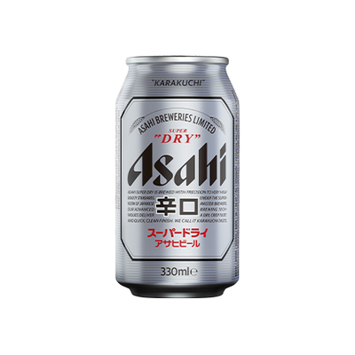 Birrë Asahi Super Dry Bjonde kanaçe, 0.33L