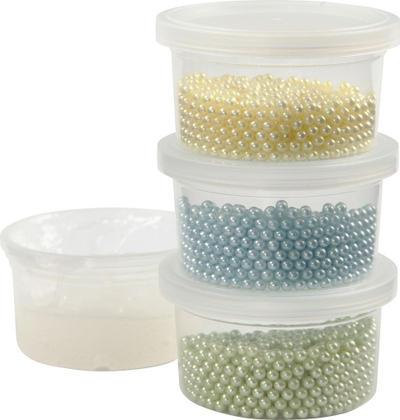 Balte modeluese Pearl Clay Set, vetëngurtësuese, 12 ngjyra, shumëngjyrëshe