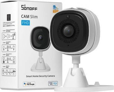 Камера за безбедност SONOFF CAM Slim, 1080p, безжична мрежа 2.4GHz, бела