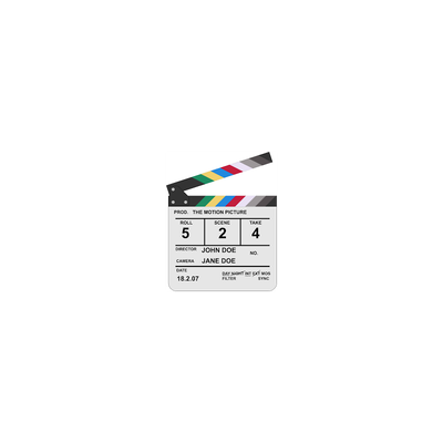 ClapperBoard 25x30cm, E bardhë
