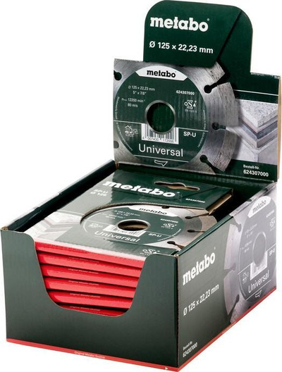 Disk diamanti Metabo 624307000, 125mm, për beton dhe ndërtim, 80m/s
