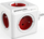 Allocacoc PowerCube Original Type E Продолжеток за Напојување, Црвена