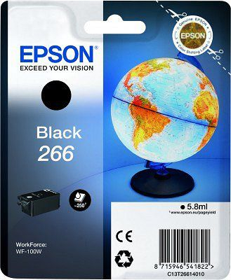 Fishek me ngjyrë për printer Epson 266, 5.8 ml, i zi