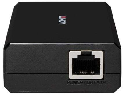 Ndarës Lindy 73474 PoE në USB Type-C dhe RJ45, 45W, i zi
