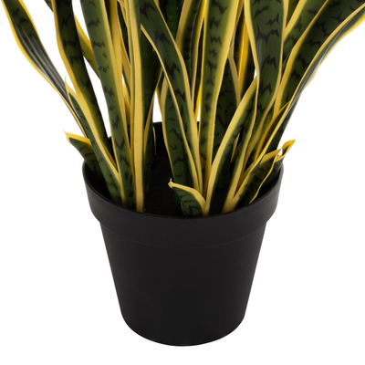 Bimë sintetike SANSEVIERIA NË VAZO (HM7994.01), gjelbër/ verdhë