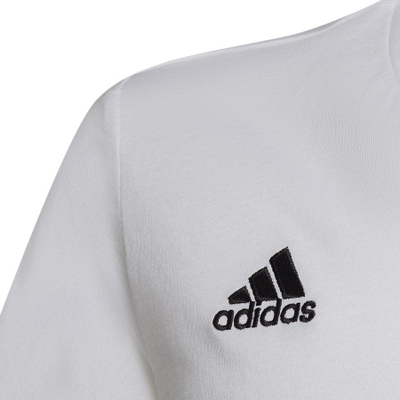 Bluzë sportive fëmijësh adidas Entrada 22 Tee Jr HC0447, pambuk, teknologji AEROREADY, e bardhë