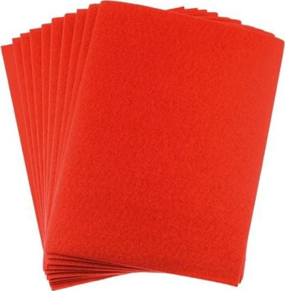 Felt A4 Brewis, 2mm, set 10 copë, i kuq