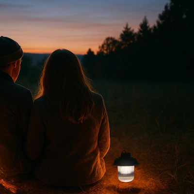 Lampë kampingu Redcliffs Camping, LED 1W, rikarikues me USB, jeshile