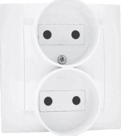 Prizë dyshe Kontakt Simon BMG2Z/12, 250V, IP20, e bardhë