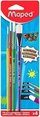 Set furçash pikture Maped ColorPeps, 4 copë, qime sintetike, doreza me ngjyra të ndryshme