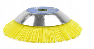 Furrë najloni për kalldrëm për brushcutter, 20cm, vrimë 25.4mm, e verdhë