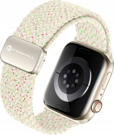 Rrip ore Forcell F-Design FA02, najlon magnetik, për Apple Watch 42-49mm, stellar