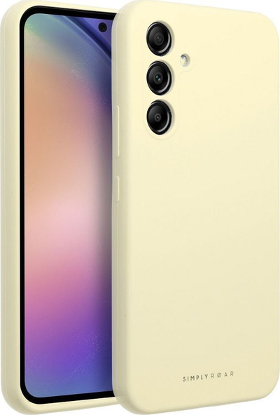 Futrollë Roar Cloud Skin për Samsung Galaxy A54 5G, silikon i hollë, mban karikim pa tel, bezhë e çelët