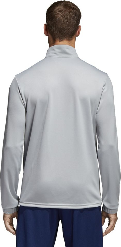 Bluzë sportive adidas Core 18 TR Top M CV4000, për burra, me zinxhir të shkurtër, gri