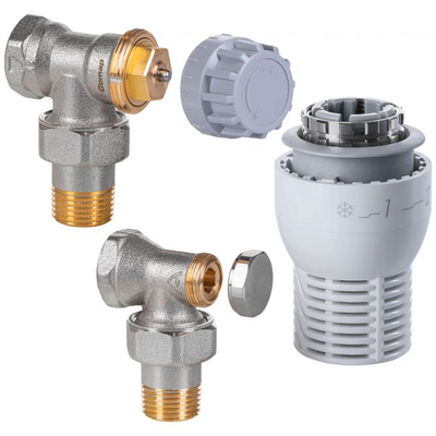 Pako termostatike këndore Comap PL14SY808P, 10 ventila 1/2", 10 koka Sensity M28, metalike