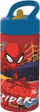 Shishe sportive për kalamaj Spiderman, me pipë, 410ml, e kuqe
