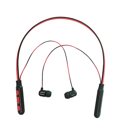 Kufje in-ear meanIT B11, bluetooth, zezë / kuqe