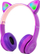 Bluetooth слушалки 32-827, BT 5.0, LED, со уши на маче, виолетови