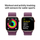 Apple Watch Series 10 GPS, 42mm, Rose Gold Aluminum Case with Plum Sport Loop