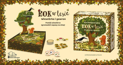 Lojë tavoline Nasza Księgarnia A Year in the Forest Squirrel and Rook, bashkëpunuese, për kalamaj