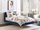 Shtrat dopio Beliani Flayat, 140 x 200 cm, kadife, blu navy