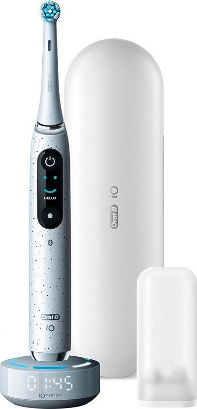 Furçë dhëmbësh elektrike Oral-B iO Series 10, 7 mënyra larje, me ekran me figurë, e bardhë Stardust