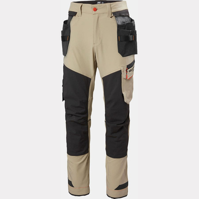 Pantallona pune Helly Hansen Kensington Cons 789, 4-way stretch, me xhepa veglash, bezhë dhe të zeza