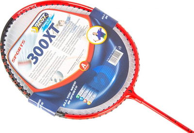 Raketë badminton Best Sporting 300 XT, çelik dhe alumin, madhësi universale, e kuqe e zezë