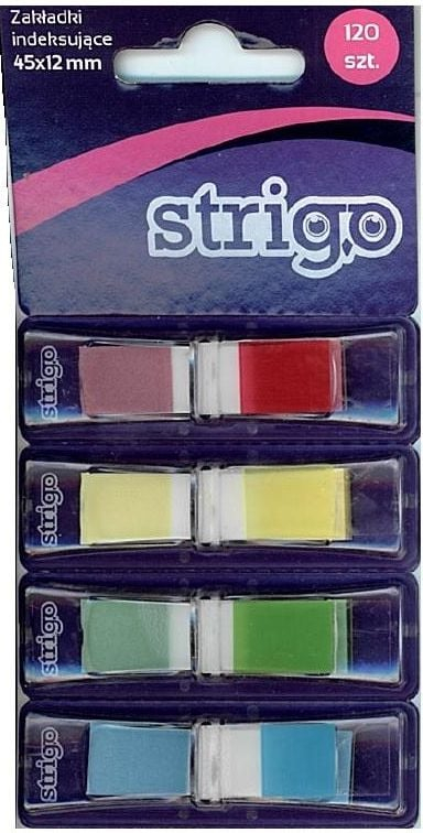 Shënues indeksues Strigo, 120 fletëza, 4 ngjyra, 45x12mm