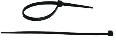 Пластични врски за кабли DEDRA 11AC36202, најлон 3.6x200mm, сет 100 парчиња, црни